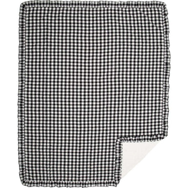 Annie Buffalo Black Check Ruffled Quilt Coverlet VHC Brands - The Fox Decor